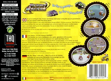 Penny Racers (Europe) box cover back